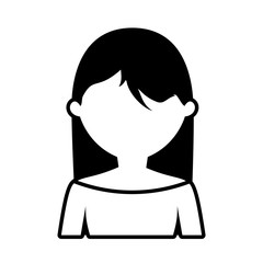 avatar woman style modern outline vector illustration eps 10