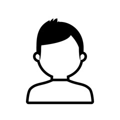 avatar man online web profile outline vector illustration eps 10