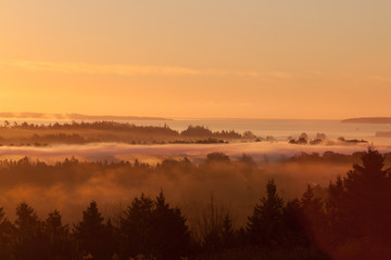Fototapeta premium sunrise at the canadian east coast , Chester , Nova Scotia