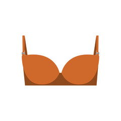 orange balconette brassier design icon vector illustration