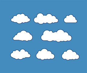 Cloud icons Vector illustration