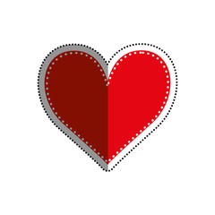Romantic heart concept icon vector illustration graphic design