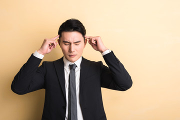 business man feel confused