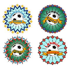 Set of soccer football logo