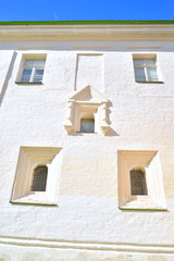 Windows of old building in Kirillo-Belozersky monastery.