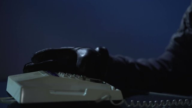 Crazy maniac calling by phone, remains silent to intimidate or scare victim