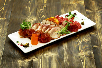 Cold cuts or meat platter