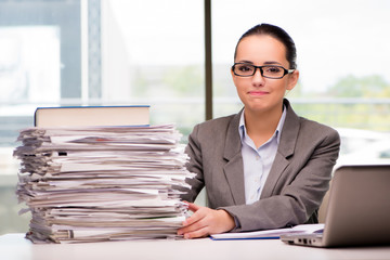 Young businesswoman working in the office