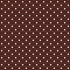 Outline seamless pattern with simple geometric ornament. Repeated square and vertical stripes abstract background.