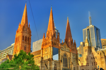 Fototapeta na wymiar St Paul's Cathedral in Melbourne, Australia