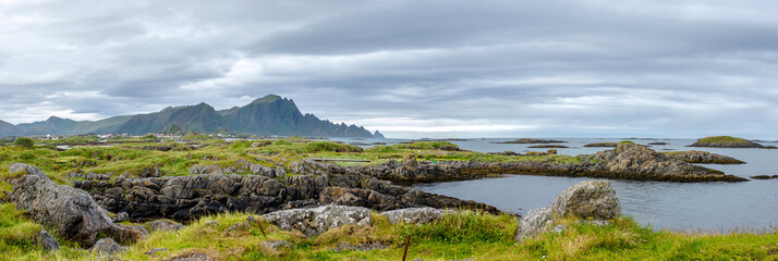 Landscape of Lofoten Islands in Norway. Andenes.