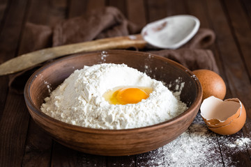 flour and egg