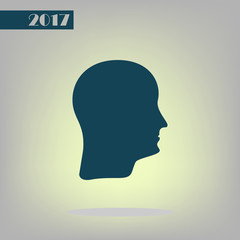 Human head silhouette icon