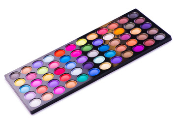 Set of colourful shadow for make-up isolated on white