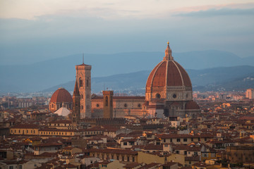 Fototapeta na wymiar Florence Cathedral at sunset light. Tuscany. Italy.