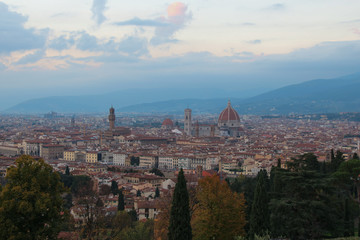 Fototapeta na wymiar Florence at sunset light. Tuscany. Italy.