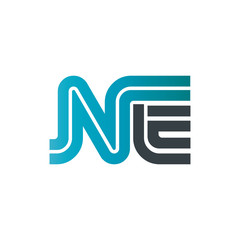 Initial Letter NE Linked Design Logo