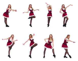 German girl in traditional festival clothing