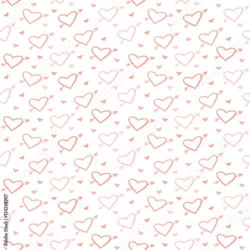 "seamless heart pattern and background vector illustration" Stock image