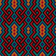 Seamless ornate knitted pattern