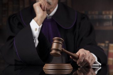 Court gavel,Law theme, mallet of Judge