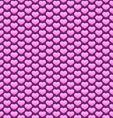 Seamless heart pattern. Valentines Day background on purple background, pattern for graphic and web design, logo, card for a wedding invitation. Vector illustration