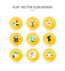 eco Flat Icon Set