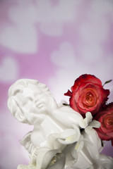 Love, Angels, Valentine's day concept, heart background