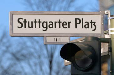 Stuttgarter Platz Berlin, Straßenschild