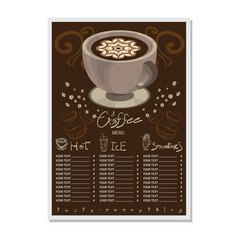 coffee menu graphic  design template