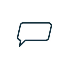 Naklejka premium speech bubble thin, line icon on white background; isolated flat