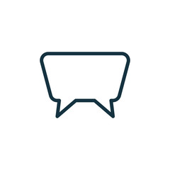 Naklejka premium speech bubble thin, line icon on white background; isolated flat
