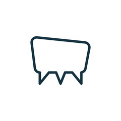 Naklejka premium speech bubble thin, line icon on white background; isolated flat