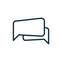 Naklejka premium speech bubble thin, line icon on white background; isolated flat