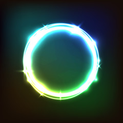 Abstract glowing colorful background with circles