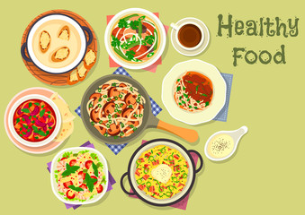 Tasty meals for dinner icon for recipe design