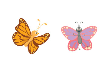 Colorful butterflies vector.
