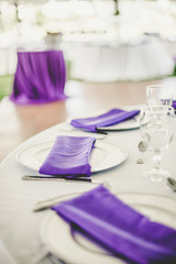 Wedding table setup
