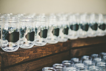 Rustic wedding glasses