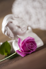 Angel, Happy Valentine's Day, mirror background