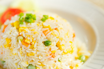 fried rice food in restaurant