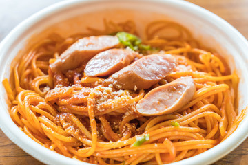 spaghetti with sausage