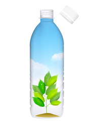 新緑　ペットボトル　葉　アイコン