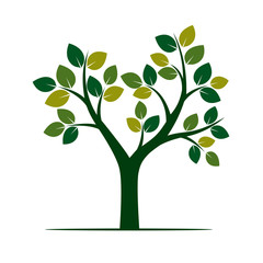 Obraz premium Green Tree. Vector Illustration.