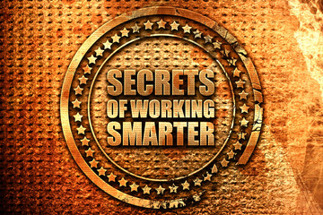 secrects of working smarter, 3D rendering, grunge metal stamp