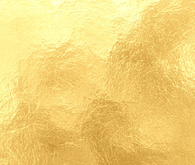 luxury gold background with marbled crinkled foil texture, old elegant yellow paper with textured creases - obrazy, fototapety, plakaty