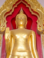 Fototapeta premium Famous standing buddha statue in Thailand