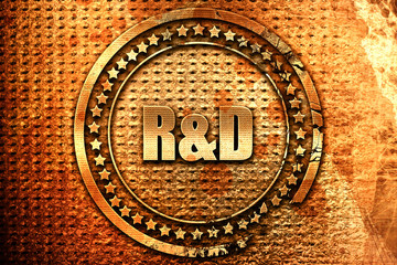 r, 3D rendering, grunge metal stamp