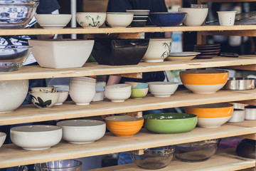 Asian art Bowl collection, various type size and style for food