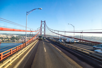 Bridge "25 de Abril" in Lisbon